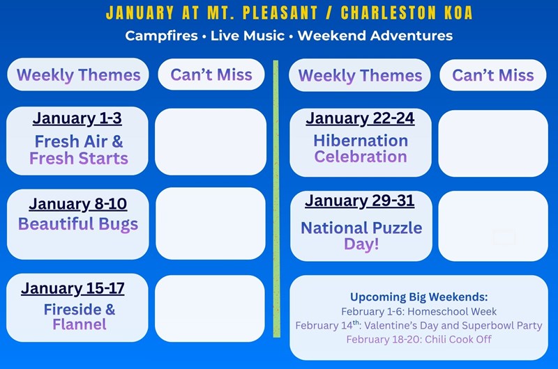 January 2027 Activities Themes Photo