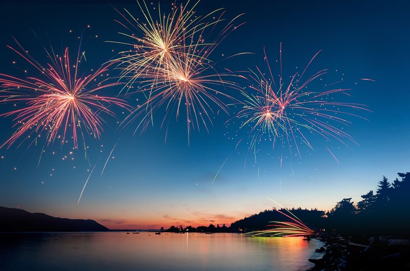 4th of July Fireworks and Festival Photo