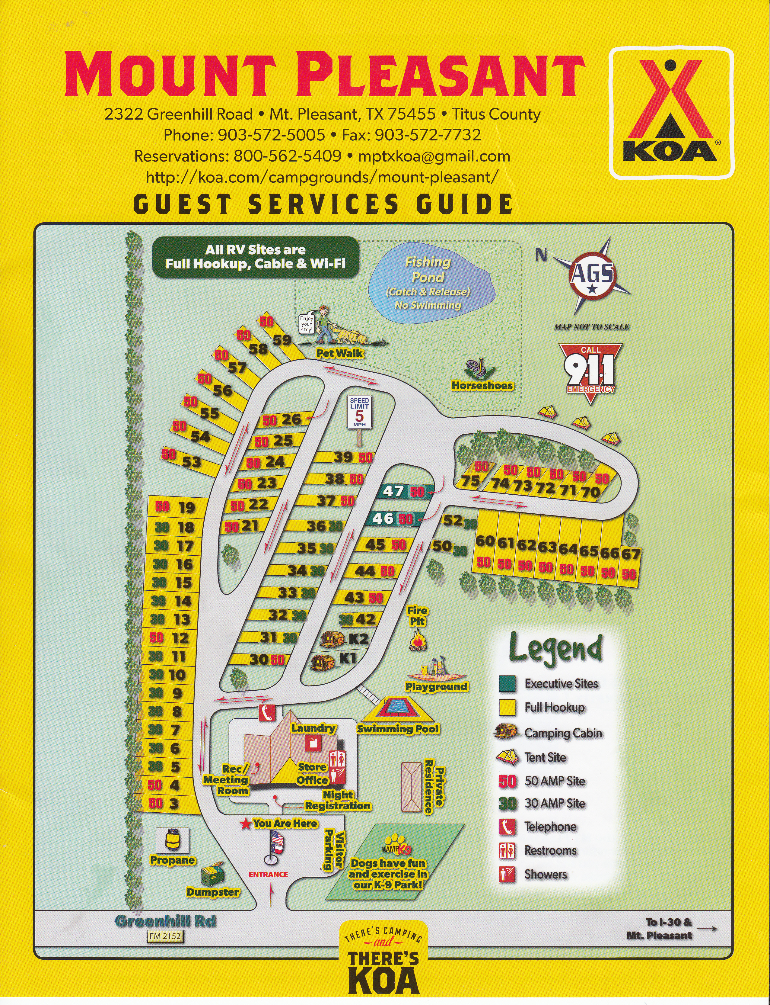 Campground Site Map