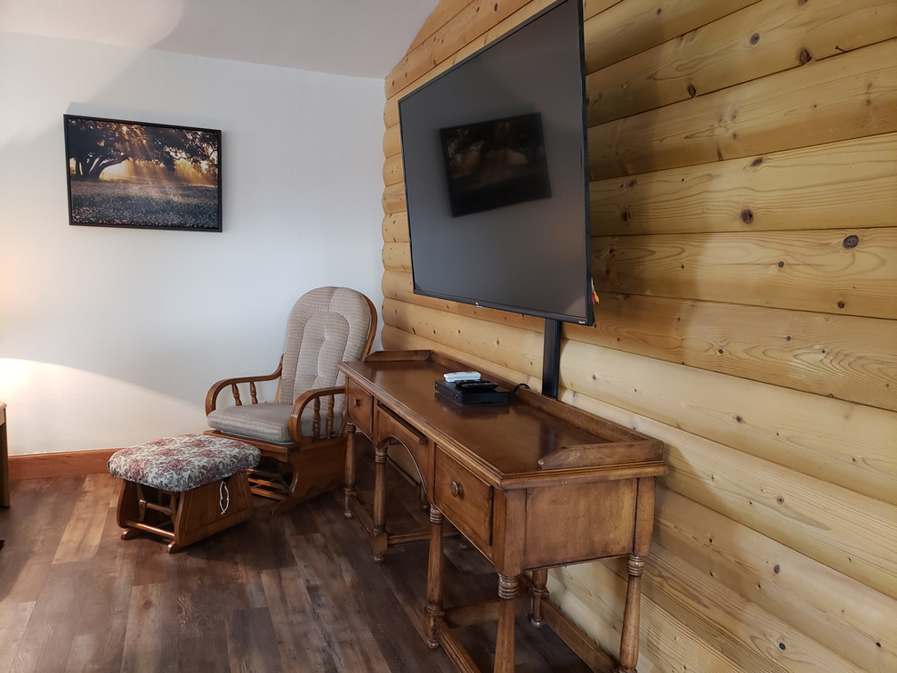 TV and Rocking Chair