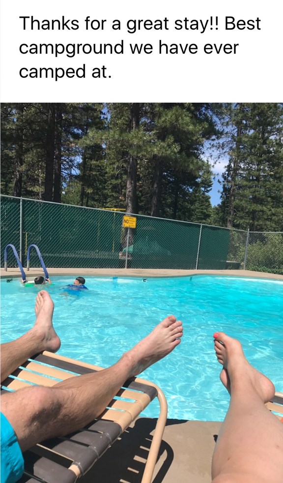 Sitting by the pool side