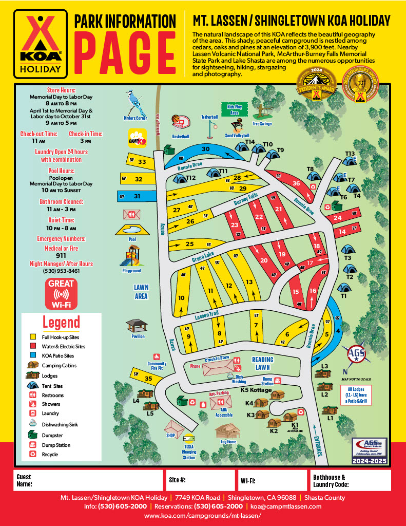 Campground Site Map