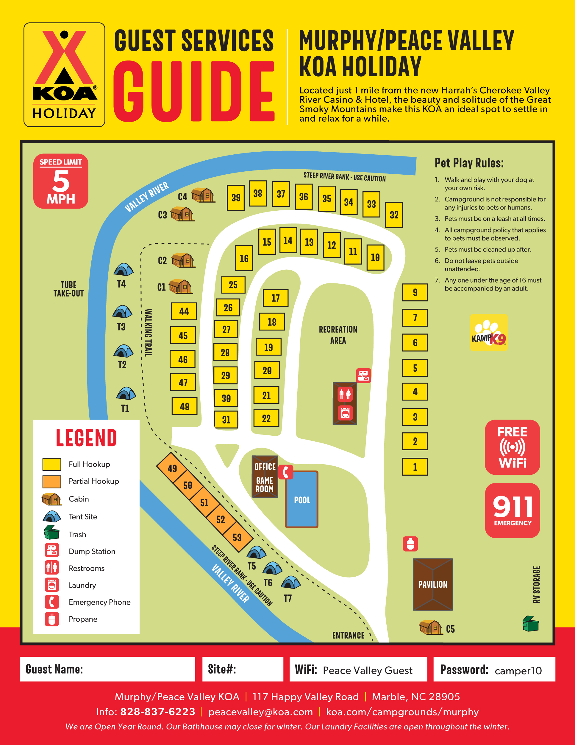 Campground Site Map