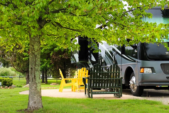 Spacious RV Sites with deluxe patios