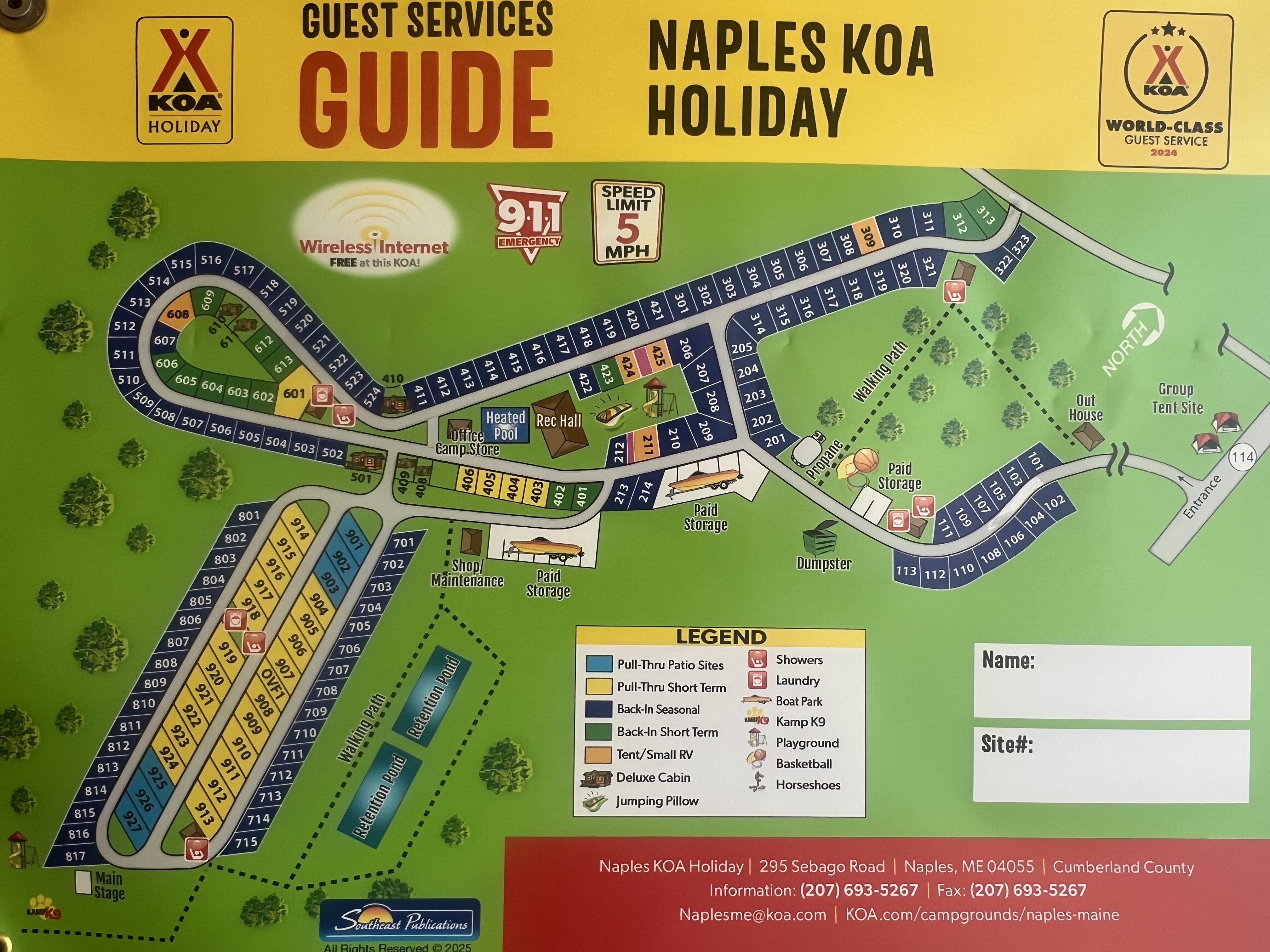 Campground Site Map