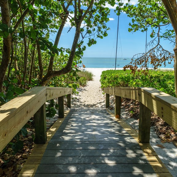 One of the many entrances to Naples Beach