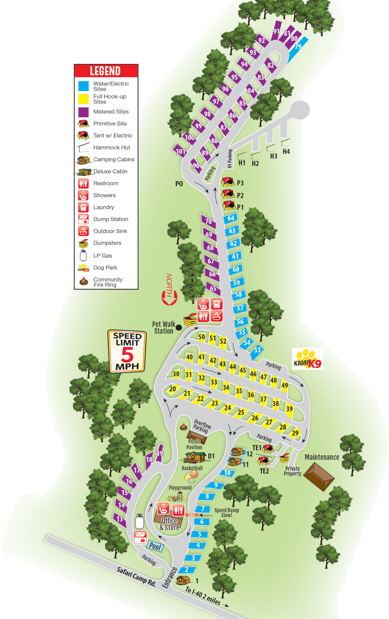 Campground Site Map
