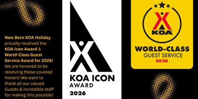 KOA Icon Award &amp; World-Class Guest Service Winner!!!