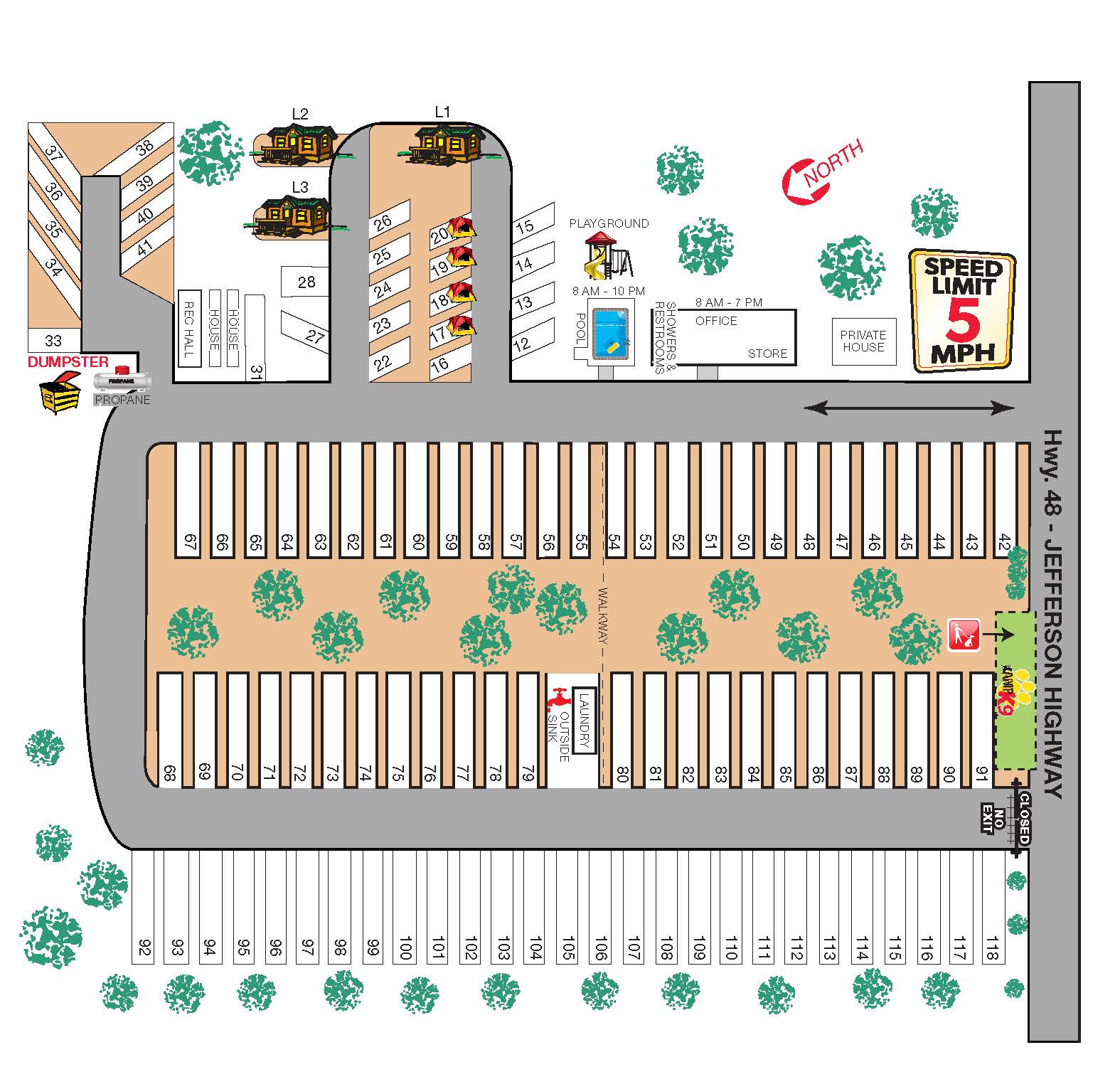 Campground Site Map