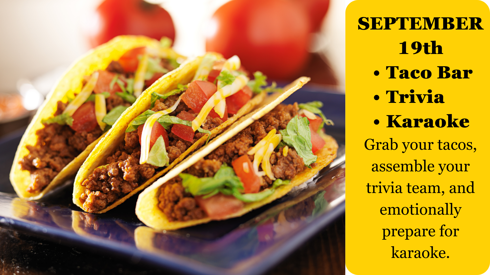 Taco Bar Trivia and Karaoke - A Gary Sinise Fundraiser Photo