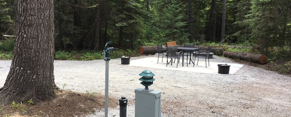 New Pull Thru Patio Site. 30/50 amp  water and electric only