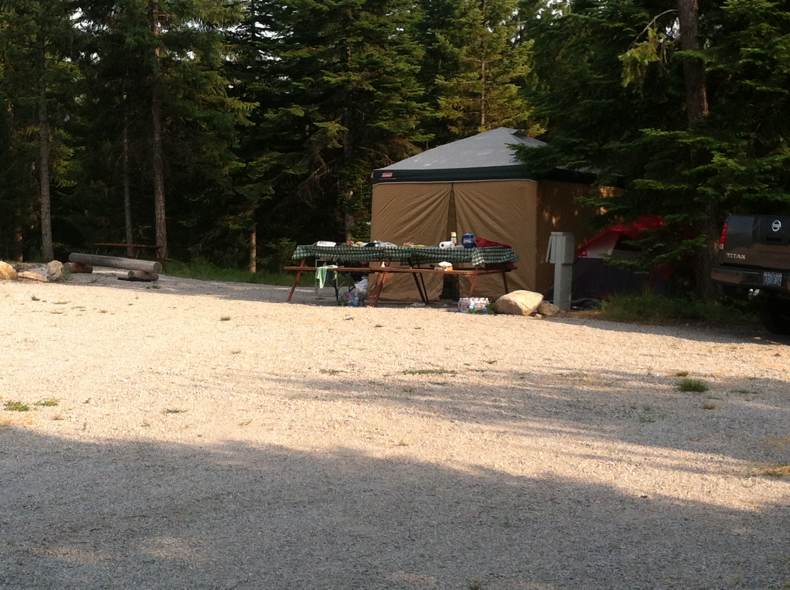 Tent Village site.  Shared power and water.
