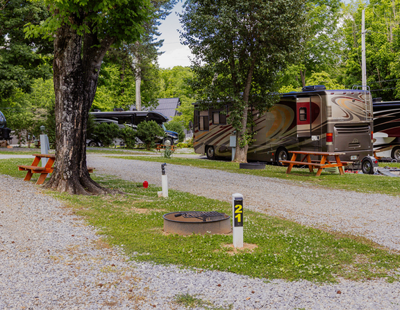 Enjoy a hassle-free stay at our spacious pull-thru RV sites, featuring 50/30-amp service and full hookups for maximum comfort and convenience.