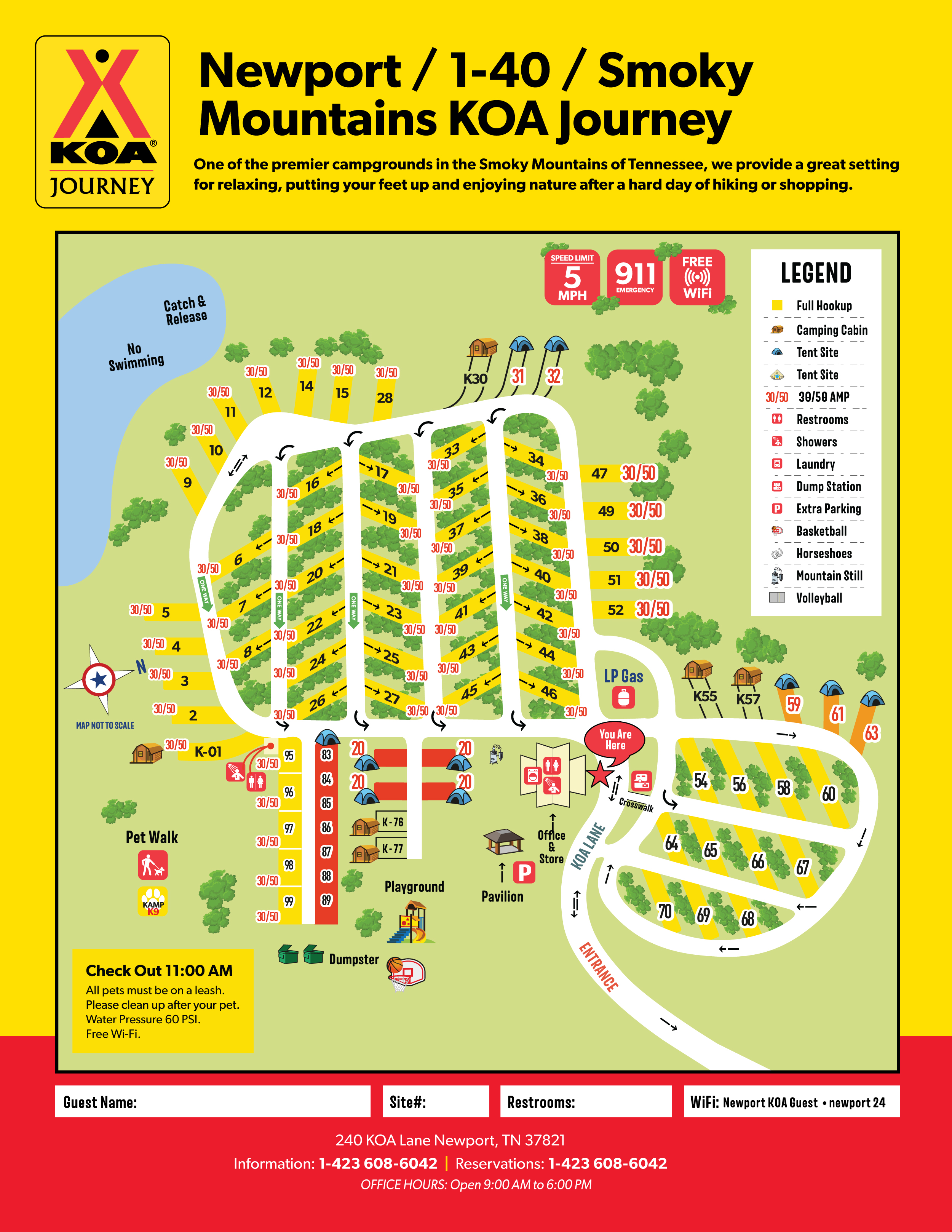 Campground Site Map