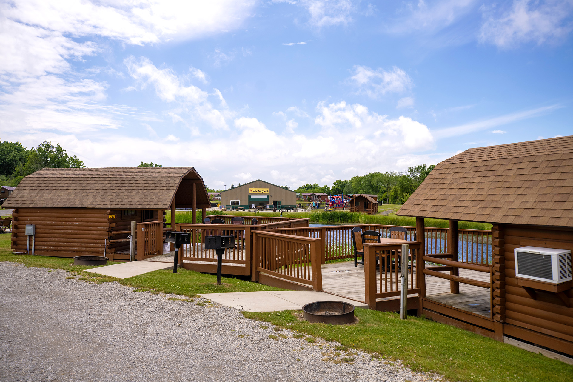 C35 - Camping Cabin, 2 Room (No Bathroom) Climate Controlled, Pond - Sleeps 6