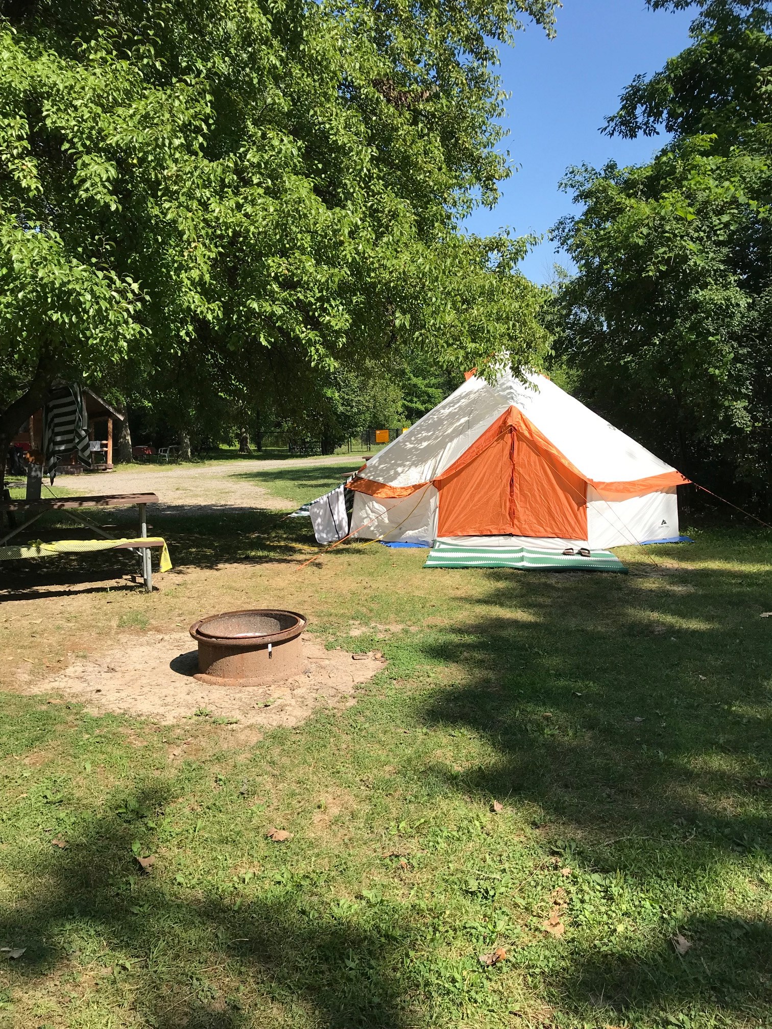 tent with electric and water