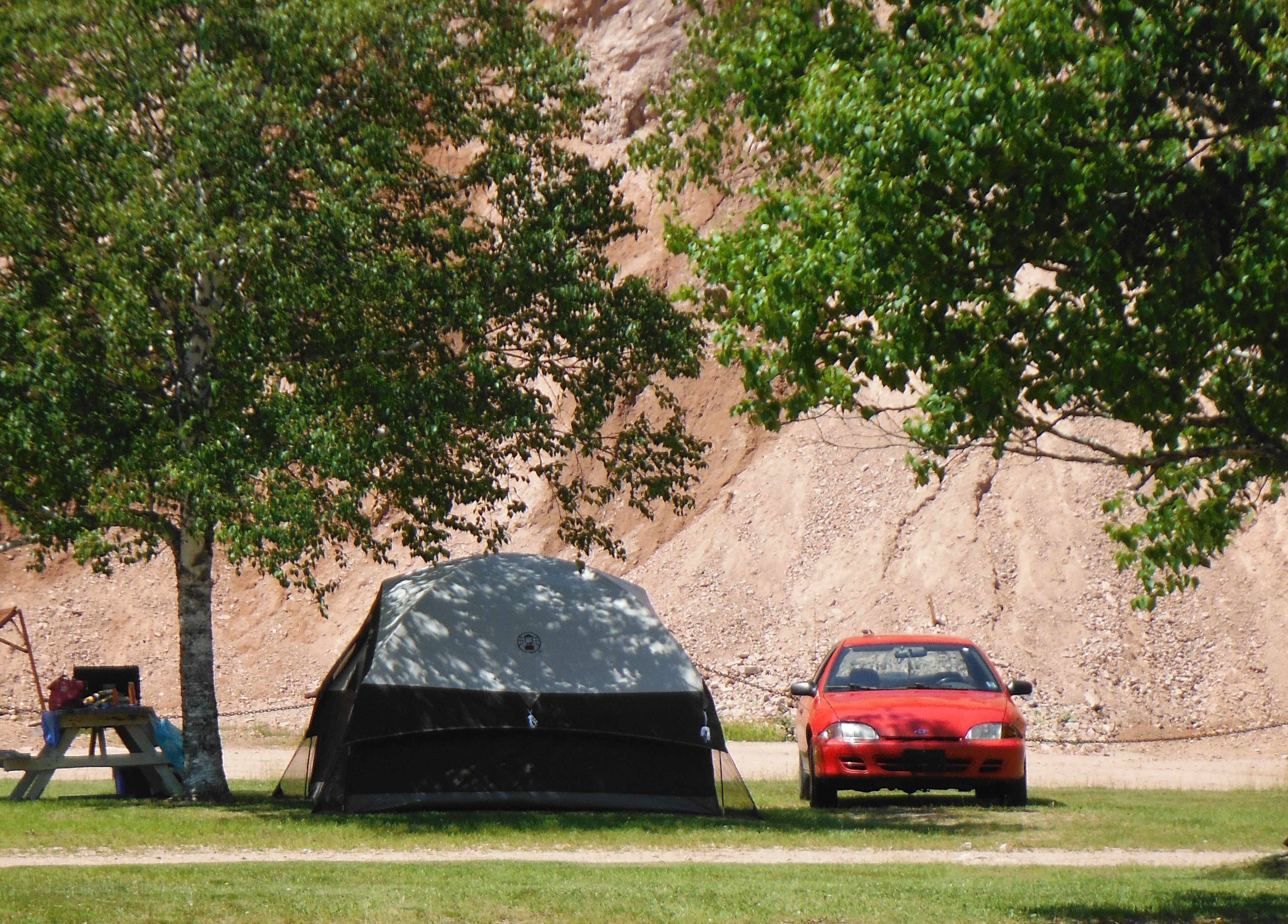 Tent site, No hook up