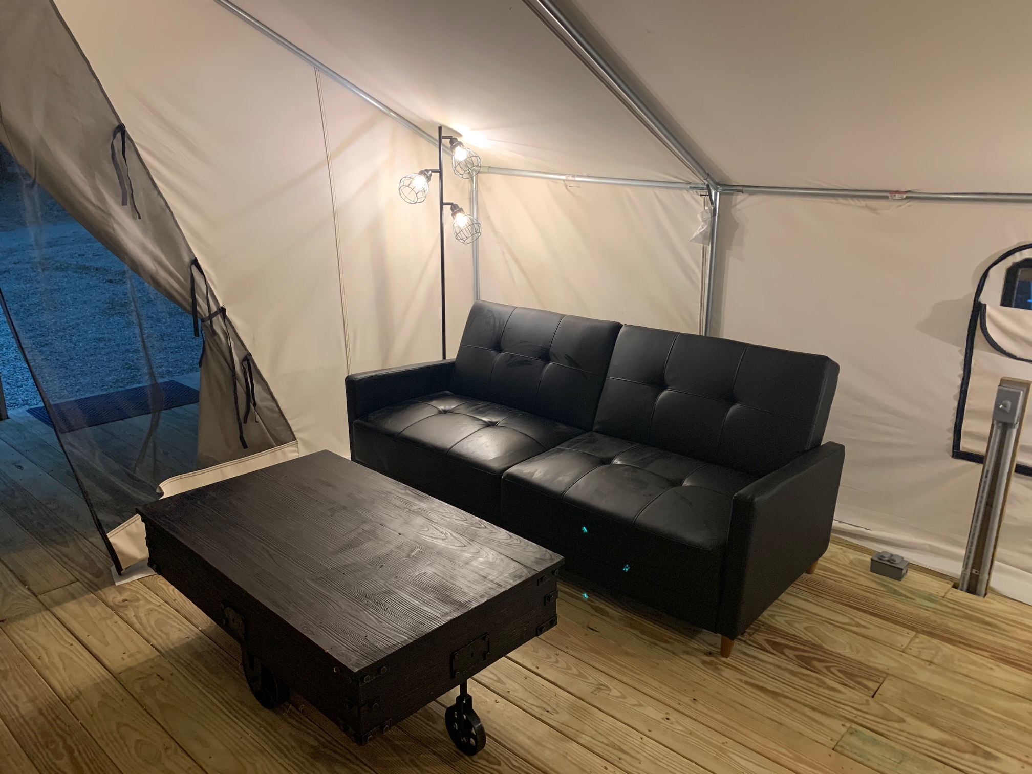 Glamping Tent Interior Living Room