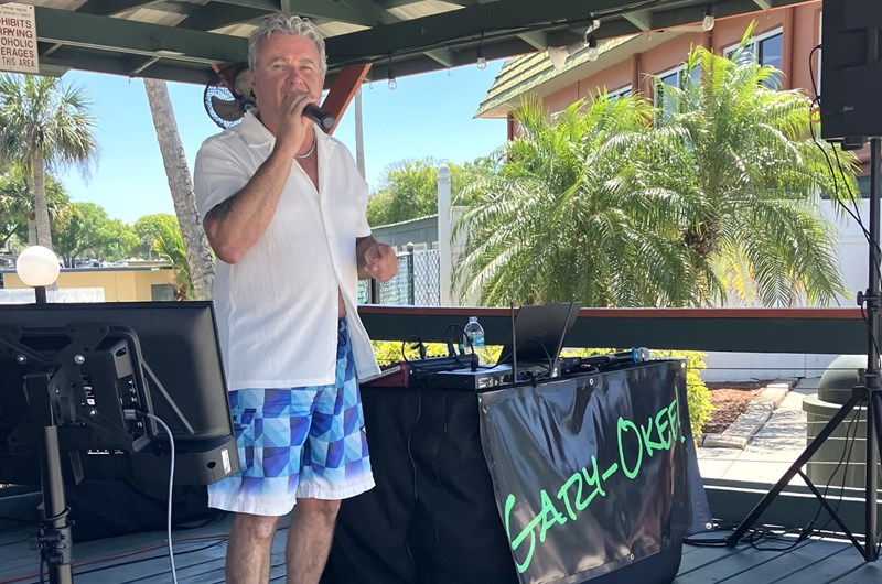 Live Music with Gary Okee in the Shanty Photo
