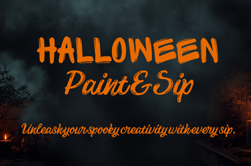 Halloween Paint & Sip Class with Jan Photo