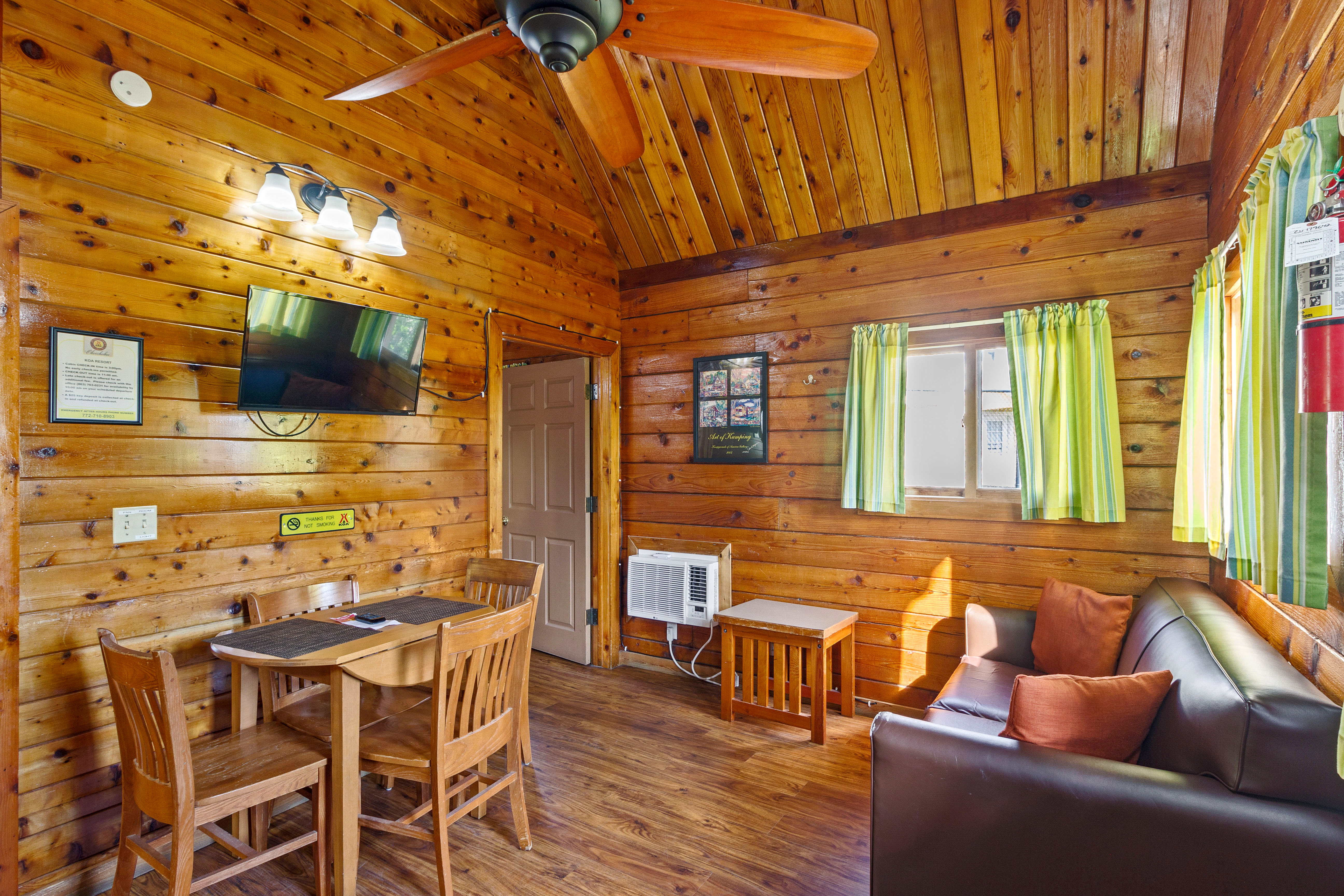 KK2 & KK3 Living Room with sleeper sofa and TV