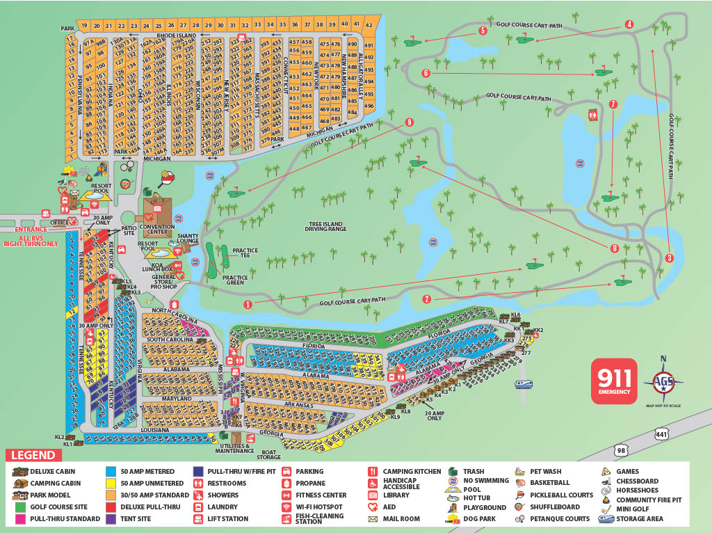 Campground Site Map