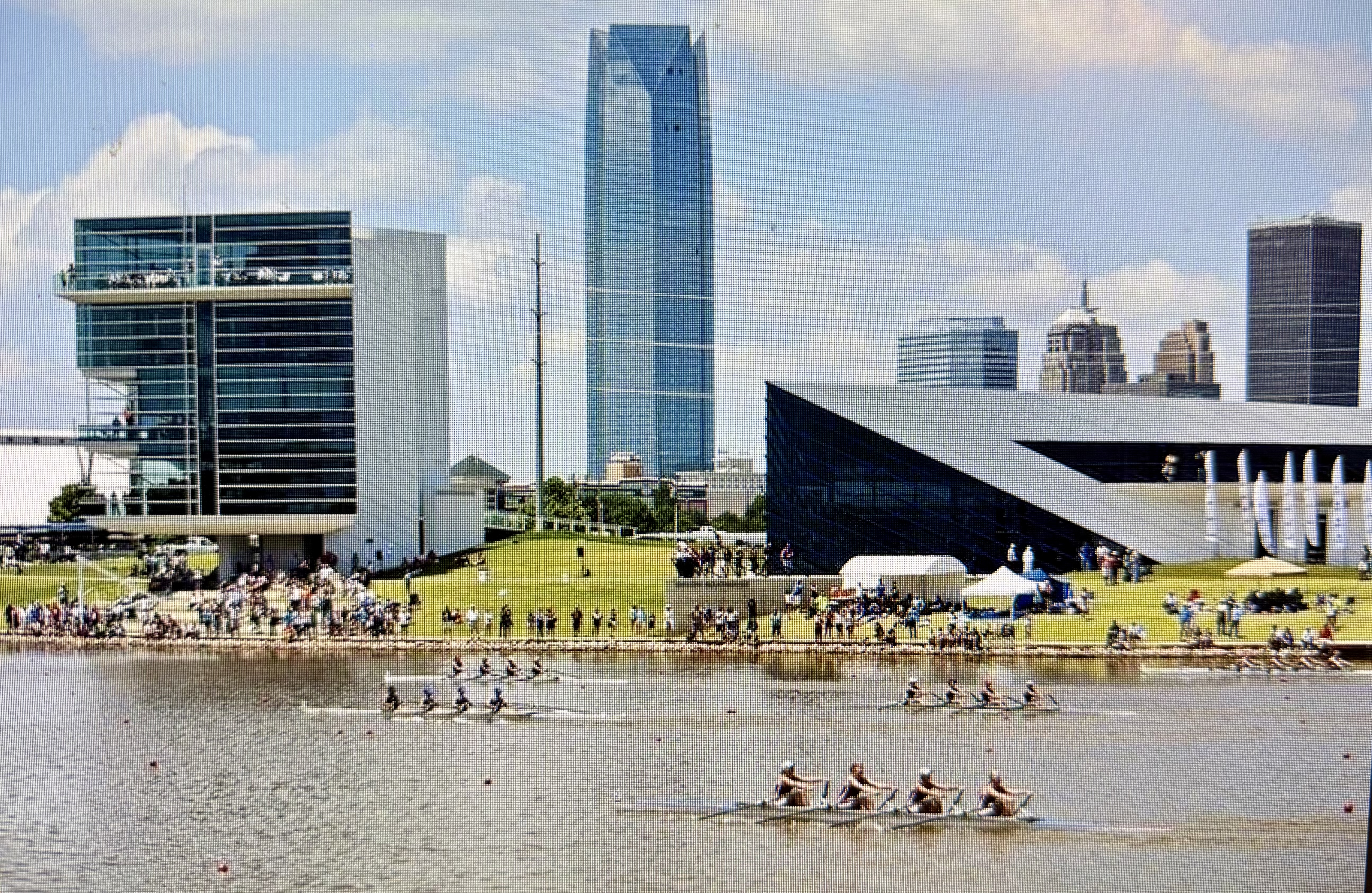 Sunset Paddles in Downtown Boathouse District Photo