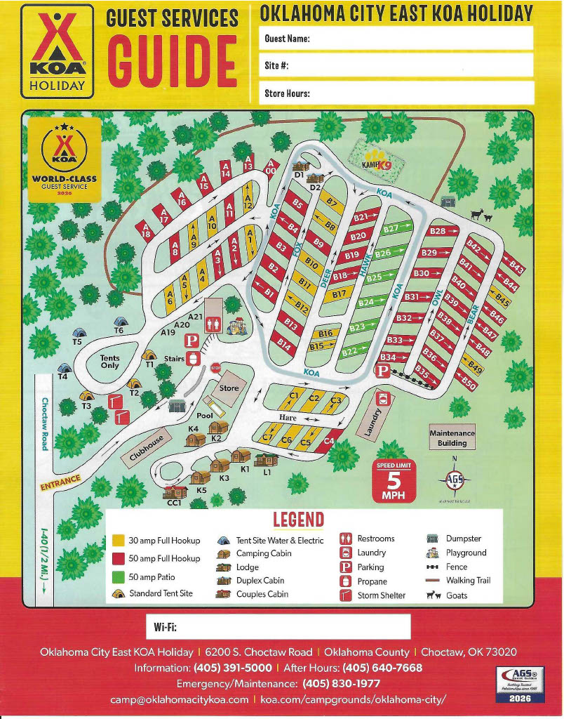 Campground Site Map