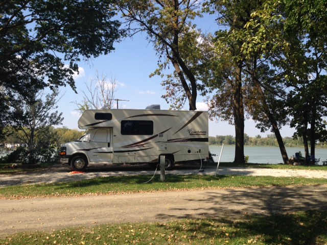Lake side camping