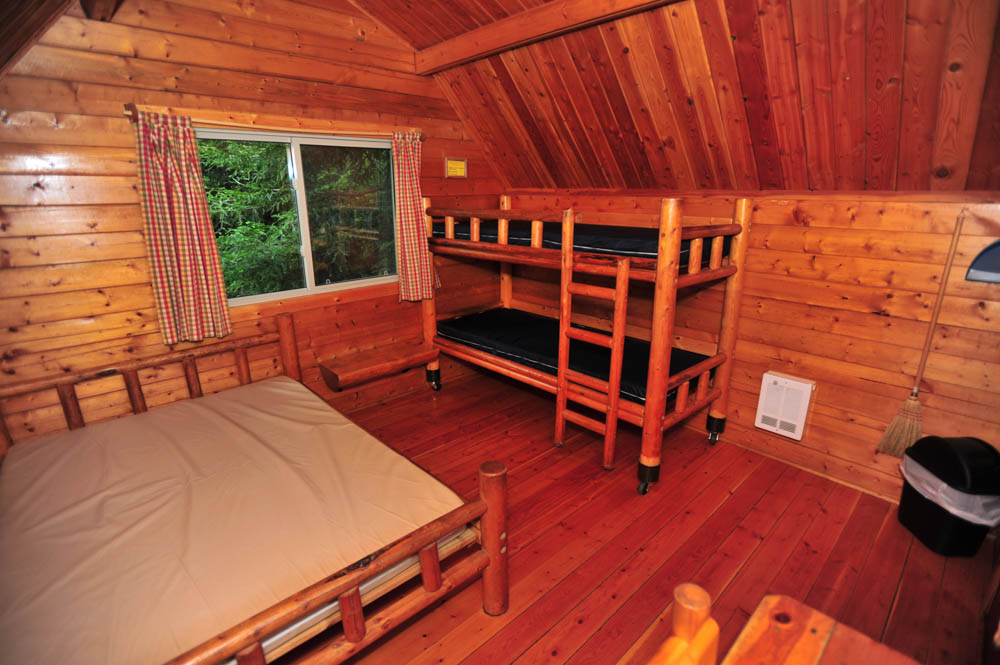 The inside of a 1 room cabin