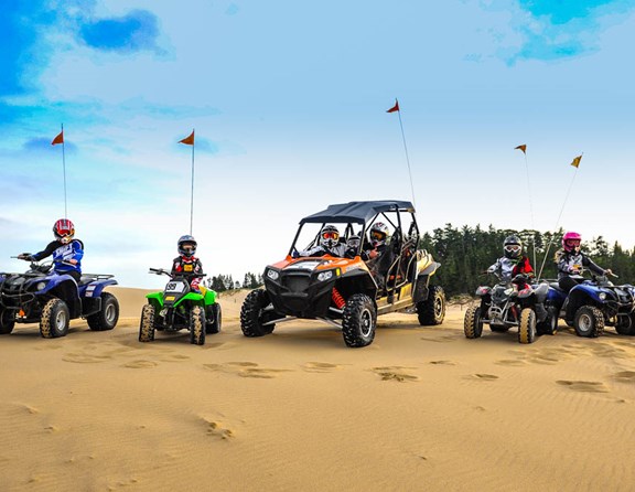 Some of our campers enjoying the Oregon Dunes National Recreation Area