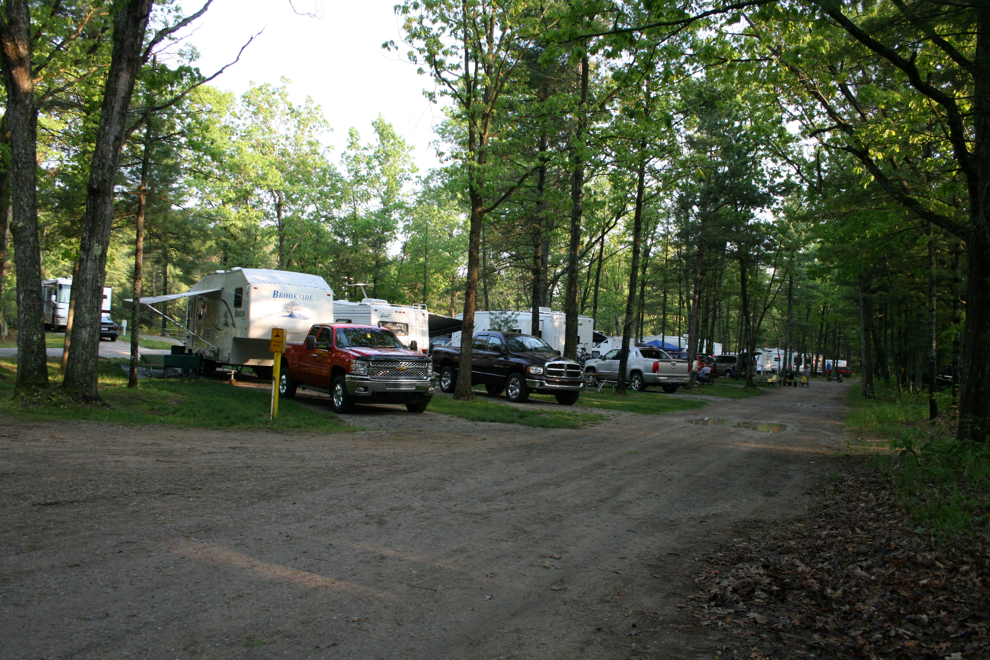 Patio Site Convenience with a Woodsy Feel