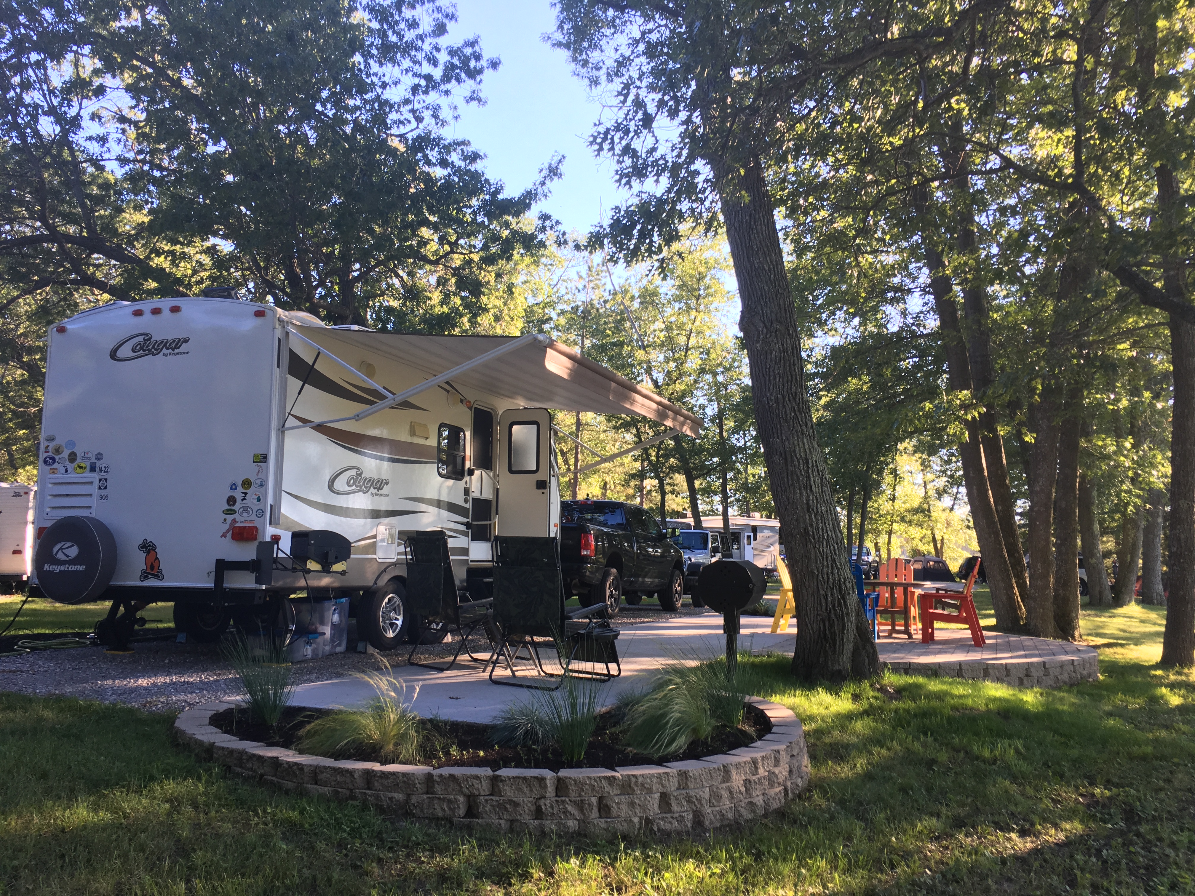 Back in Full Hookup Deluxe Patio Site