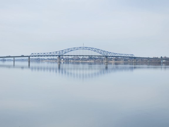 Blue Bridge over looking the Columbia River