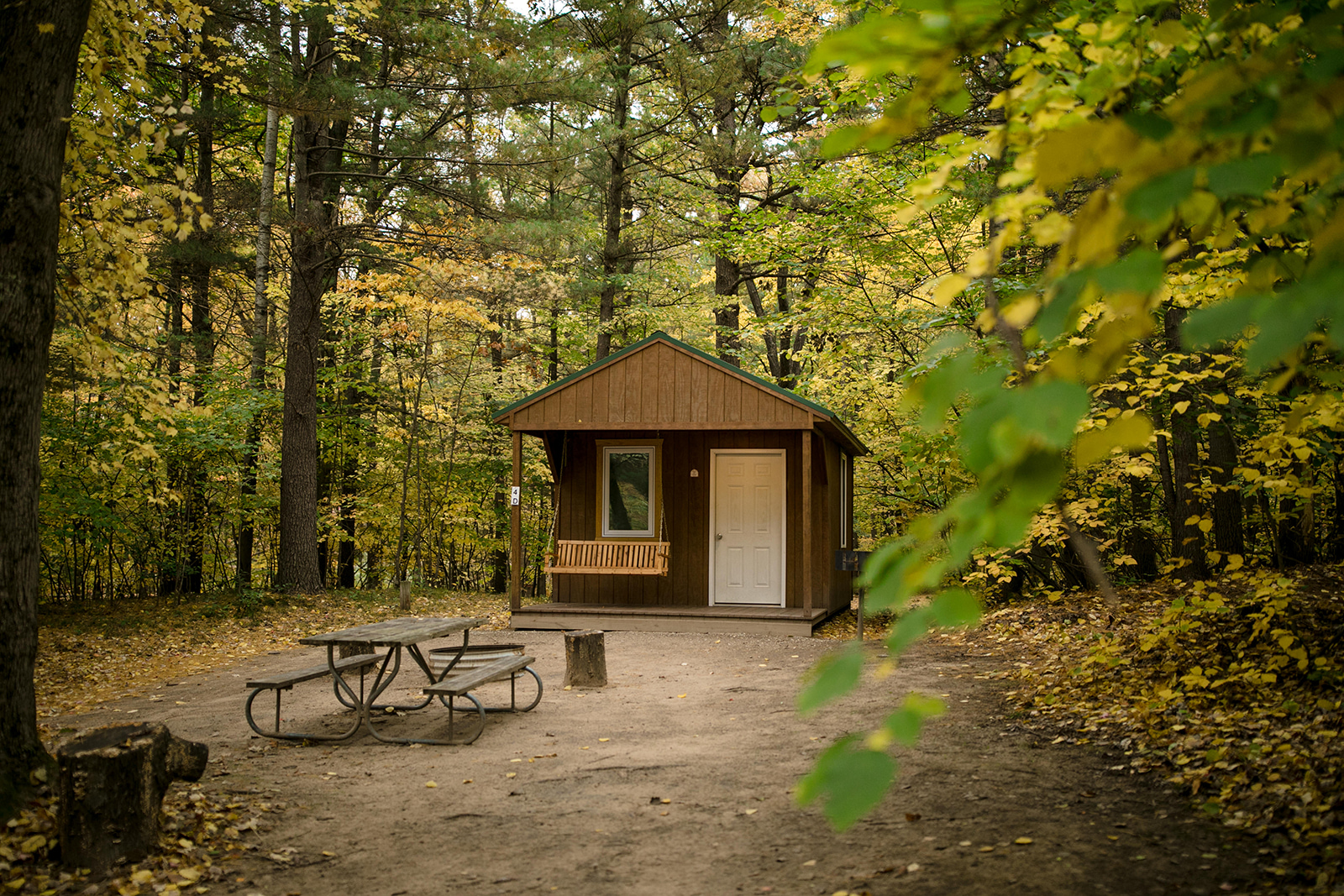 rustic cabin outside