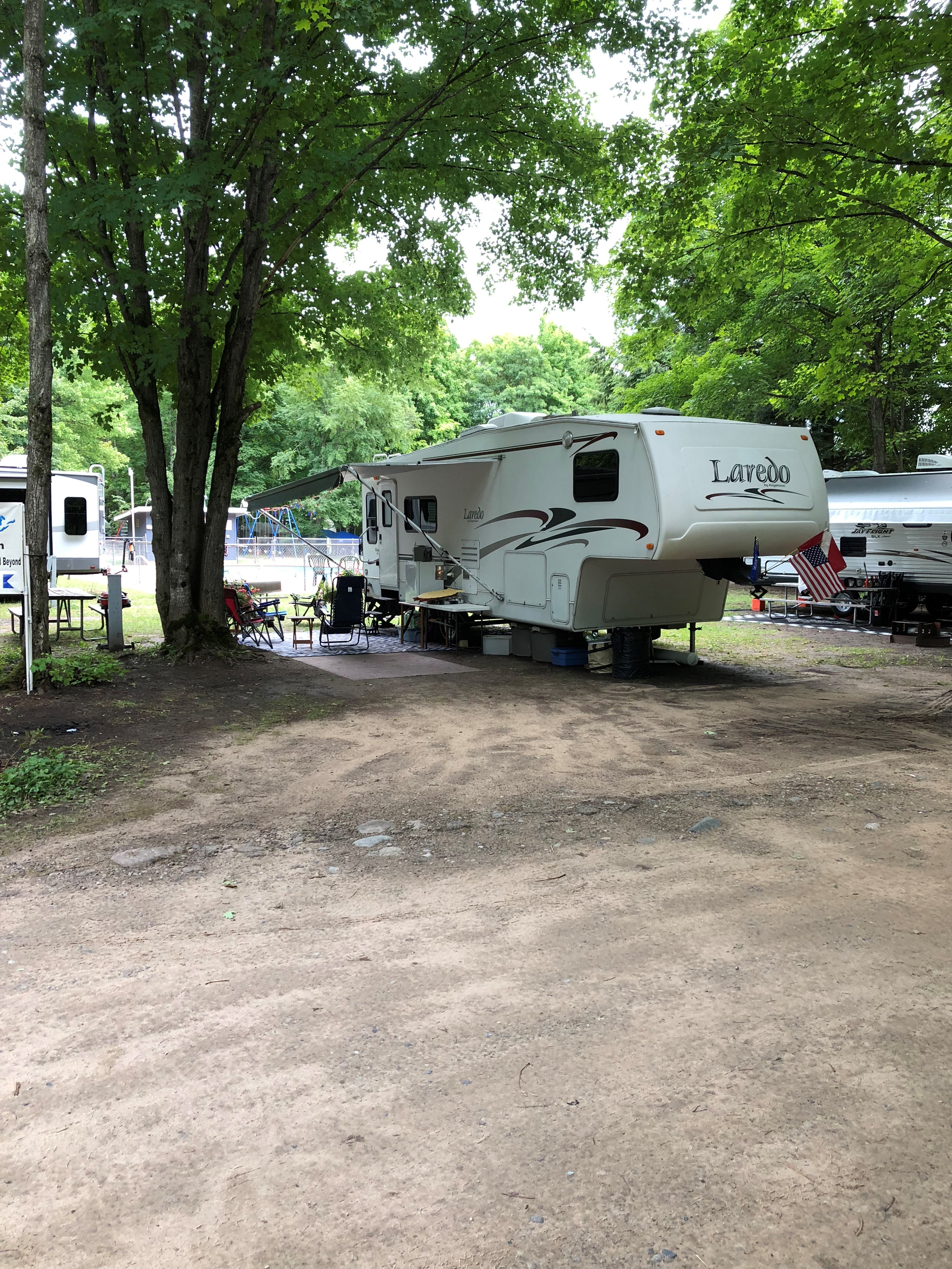 Close to the pool and playground, 30 amp, water and electric