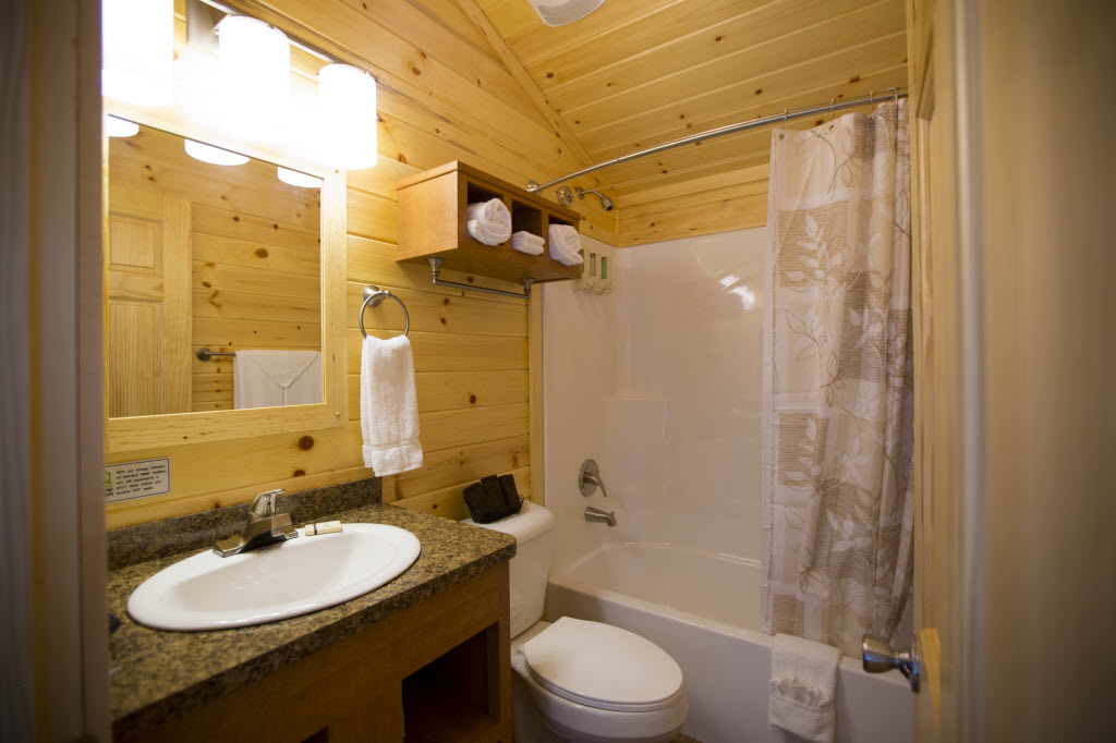 deluxe cabin bathroom