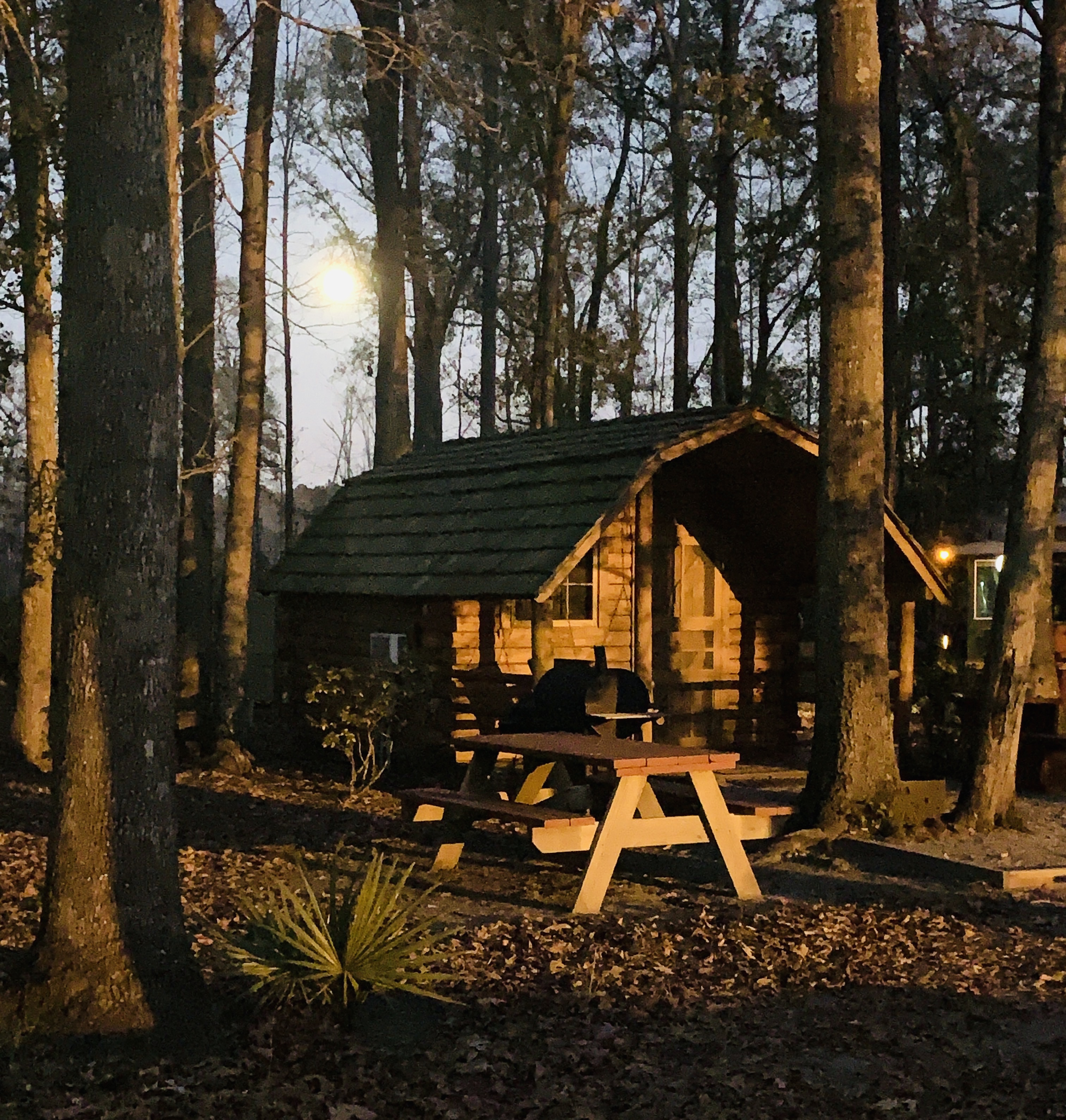 Evening sunset Primitive Cabin