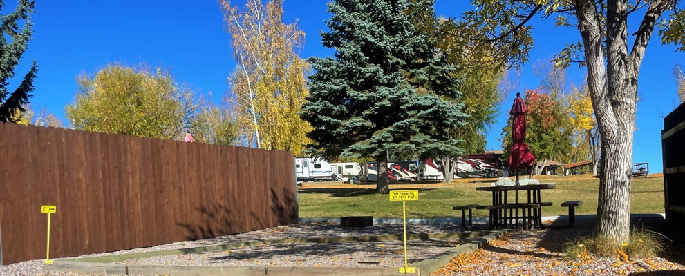 Tent Site, No Hookups Tent site w/level pad for your tent, fire pit and picnic table.