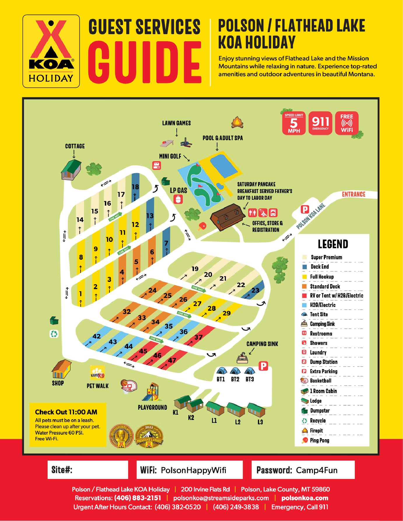 Campground Site Map