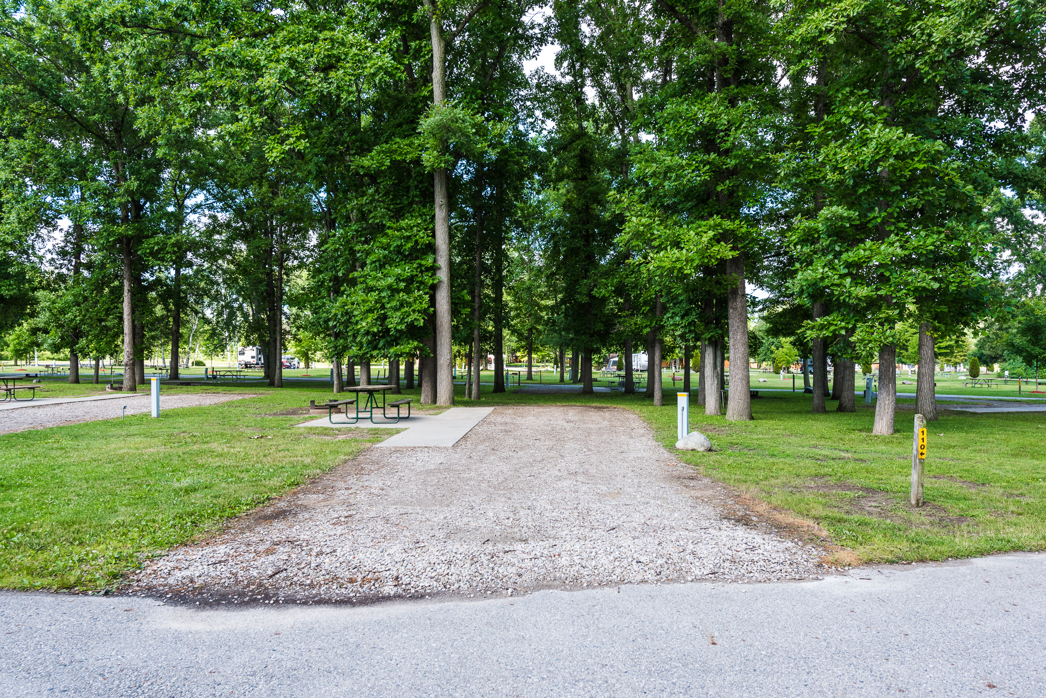Cement patio site