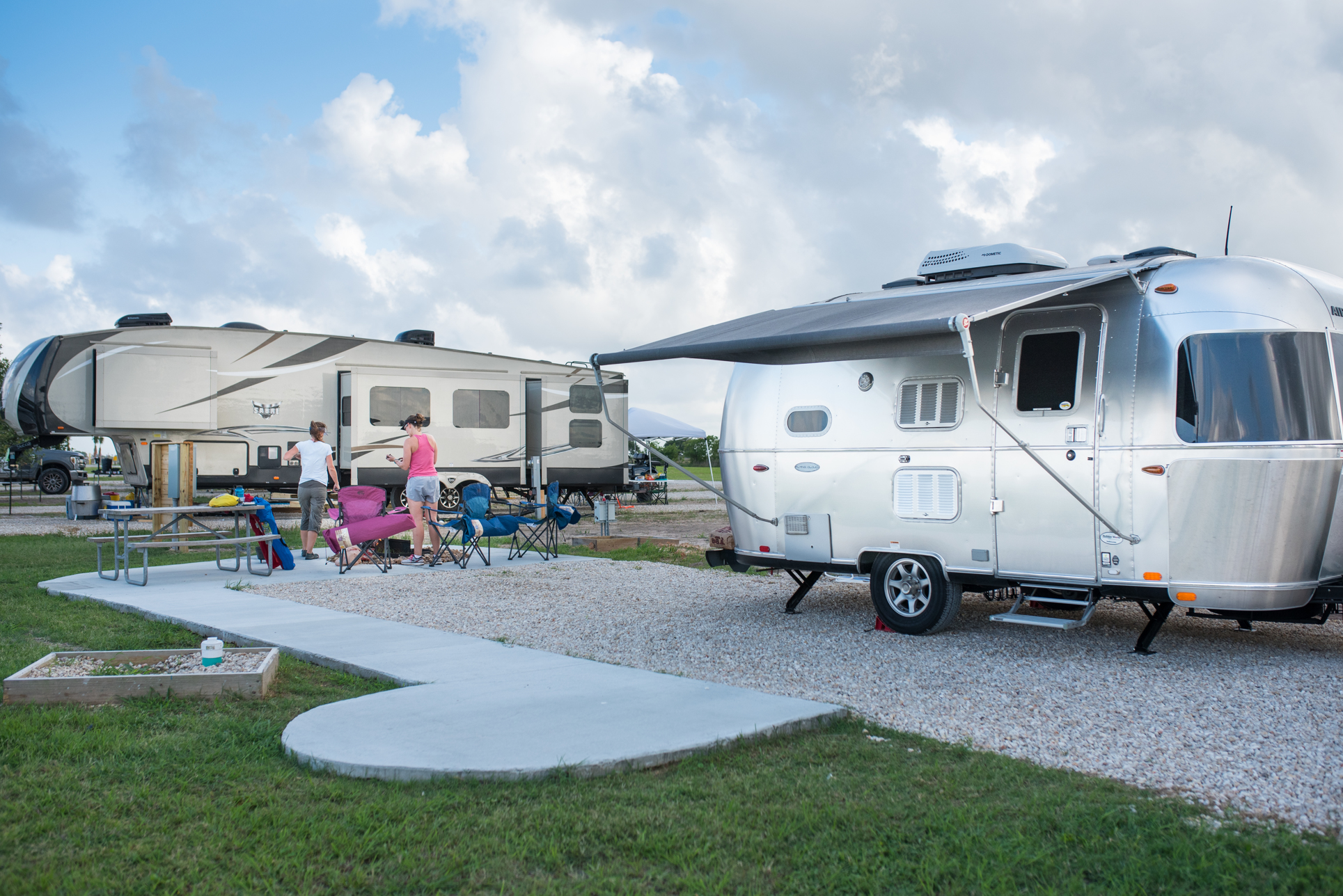 Campsite 121 is a back-in exterior site
