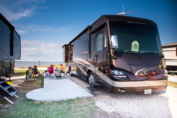 Campsite 131 Pull thru Patio water View with Patio