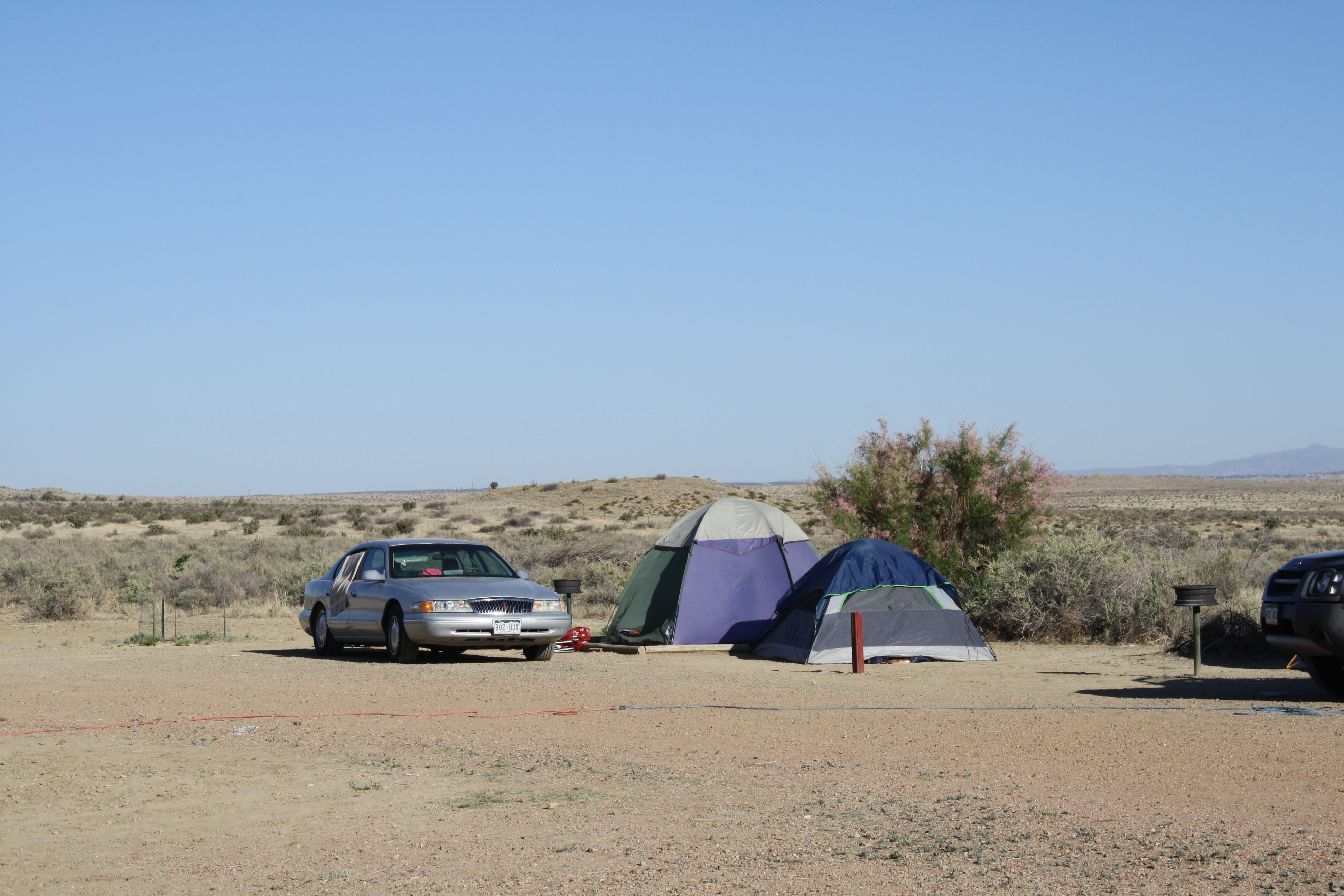 High desert tent camping