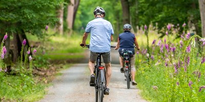 Une piste cyclable à partir du camping