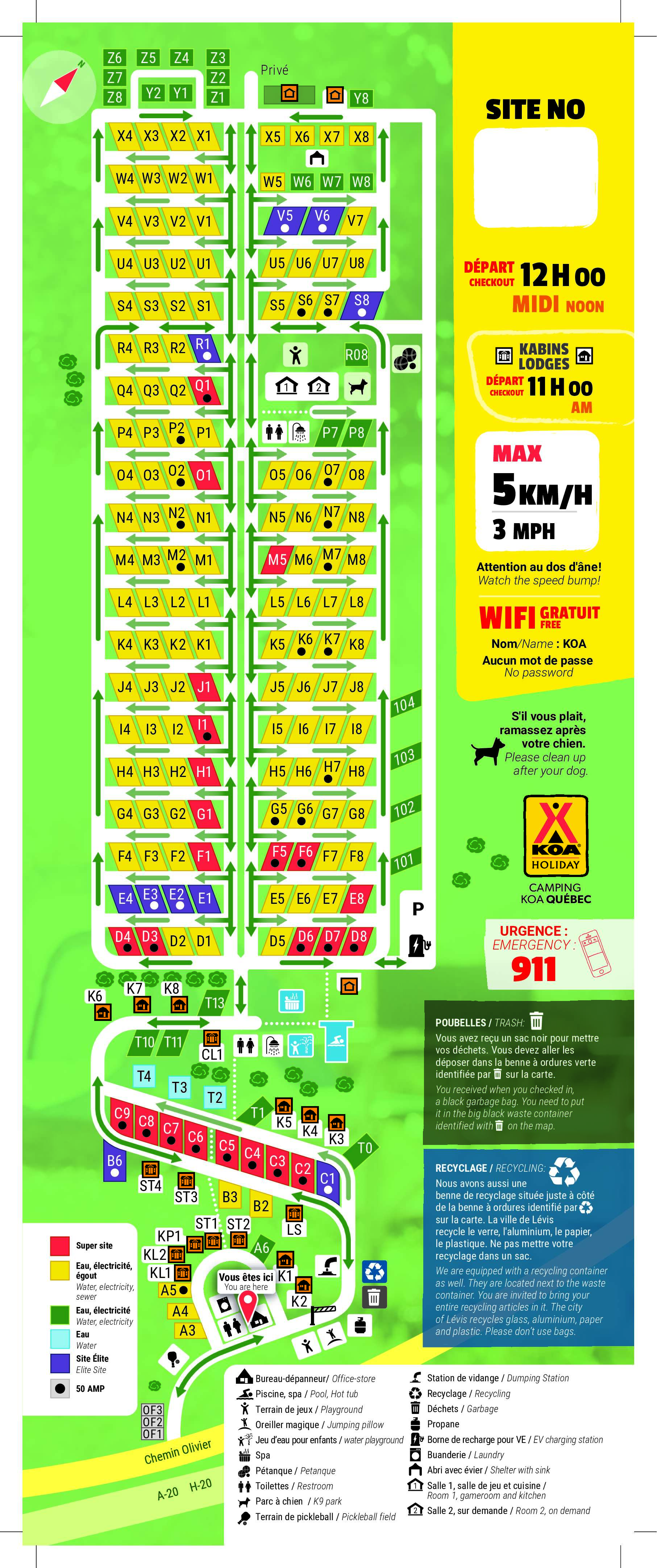 Campground Site Map