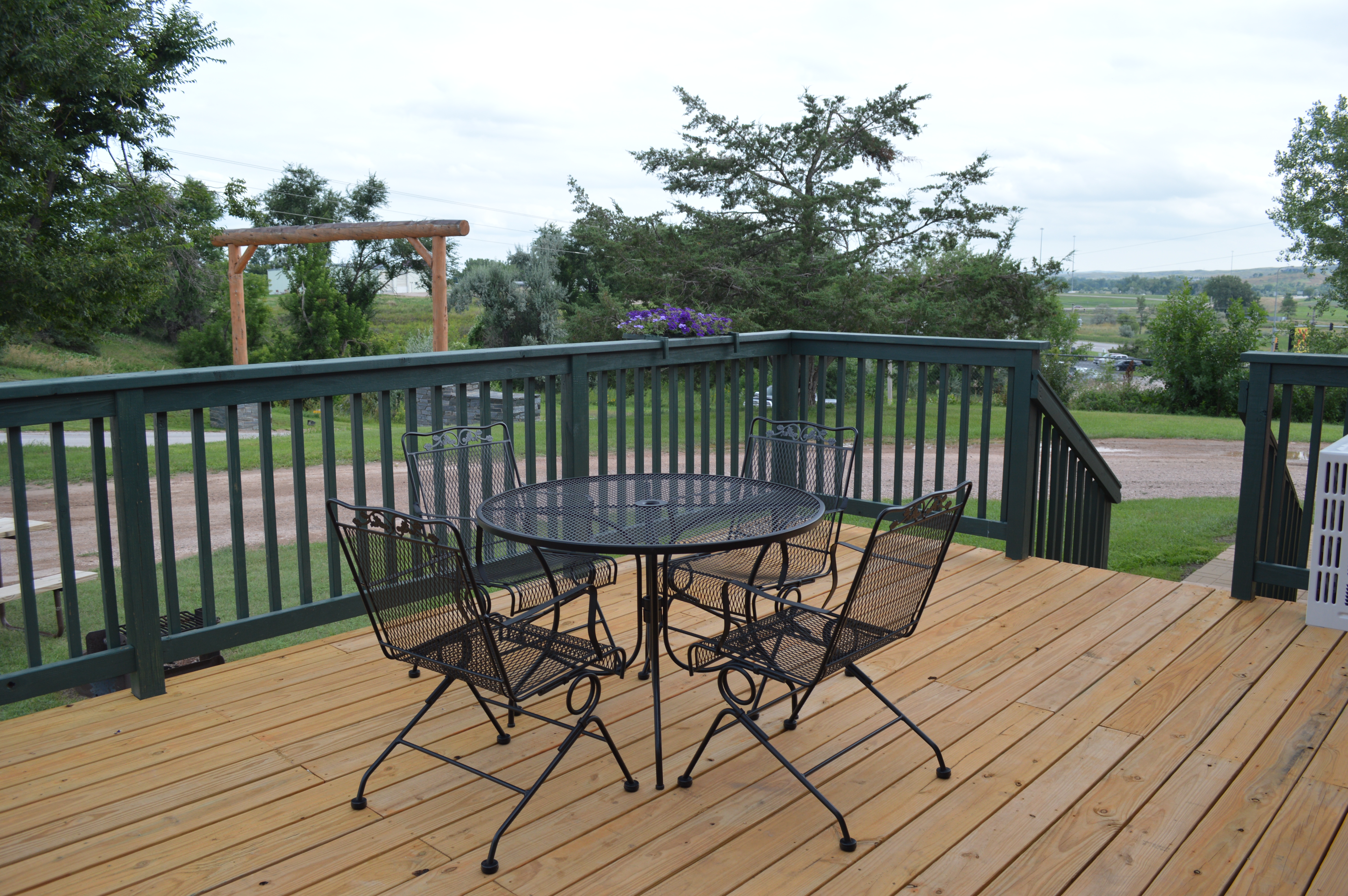 Deck at deluxe cabin.