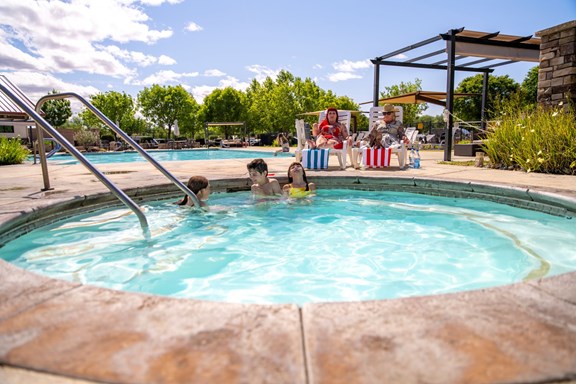 Soak in the California sun at the pool