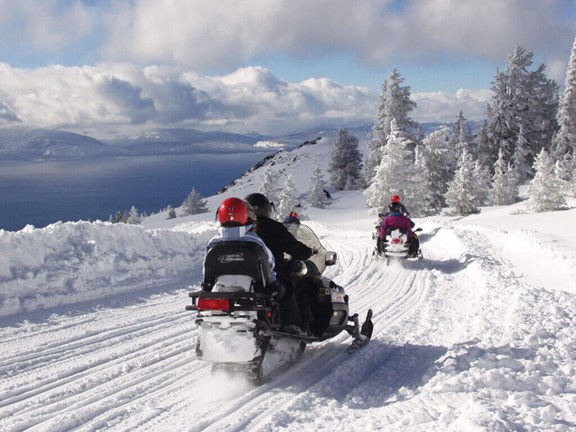 Snowmobiling in the Sierra and Lake Tahoe