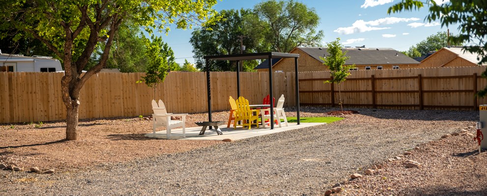 Richfield KOA Patio Back In Site